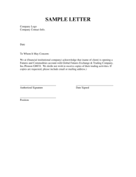 It is a letter salutation that people use in business correspondence when they don't know the person whom they are writing to. 27 Printable To Whom It May Concern Letter Template Word Forms Fillable Samples In Pdf Word To Download Pdffiller