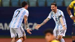 Messi's 2 assists & 1 goal send albiceleste into semis.soon. Klehwaiog Etam