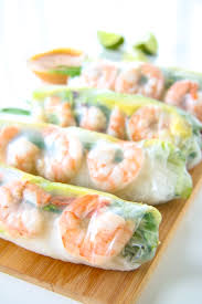 Sprinkle with 1 tablespoon cilantro and 2 teaspoons mint. Shrimp And Avocado Summer Rolls Fresh Spring Rolls Chef Julie Yoon