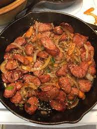 Korean Style Kiolbassa Sausage Recipe Food Com Recipe Sausage Recipes Smoked Sausage Recipes Beef Sausage Recipes