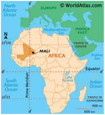 Answer the following questions, based on the information on these globes. Mali Maps Facts World Atlas