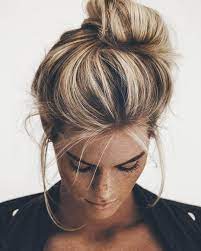 50 Chic Messy Bun Hairstyles Hair Styles Blonde Hair With Highlights Long Hair Styles