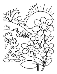 Image Result For Sunshine Tree And Flower Coloring Page Flower Coloring Sheets Flower Coloring Pages Spring Coloring Pages