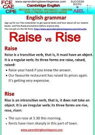 What Is The Difference Between The Verbs Raise And Rise Confused You Are Not Alone Learn English Words English Vocabulary Words English Language Learning