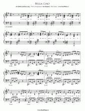 Bella Ciao Easy Piano Sheet Music Piano Sheet Music Sheet Music Piano Sheet