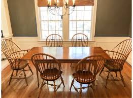 13 results chair back style: D R Dimes Dining Room Table 6 Windsor Chairs 1870 Auctionninja Com