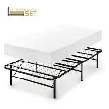 Twin bedding sets and accessories. Best Price Mattress 10 Inch Memory Foam Mattress And Innovated Steel Bed Frame Set Twin Walmart Com Walmart Com