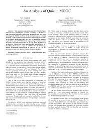 No matter how simple the math problem is, just seeing numbers and equations could send many people running for the hills. Pdf An Analysis Of Quiz In Mooc