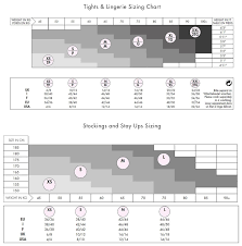 Size Charts Hosiery Box