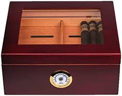 After 12 hours repeat step 1. Amazon Com Mantello Glass Top Handcrafted Cigar Humidor Classy Medium Size Desktop Storage Box With Lid Removable Spanish Cedar Tray Divider Humidifier Hygrometer Holds 25 To 50 Cigars Gift For Smokers