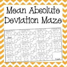 Mean Absolute Deviation Maze Middle School Math Seventh Grade Math 7th Grade Math