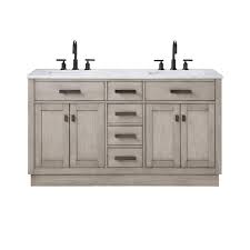 This piece is great for. Rustic Freestanding Hardwood Bathroom Vanity With Sinks And Cabinet And Bronze Finish Handles Chestnut Collection Carrara Marble Counter Top Water Creation 72 Double Sink Vanity In Grey Oak Kitchen Bath Fixtures