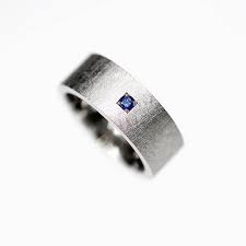 Blue Sapphire Ring Blue Sapphire Ring For Men Man Silver Etsy Blue Diamond Wedding Band Mens Wedding Bands Mens Wedding Rings