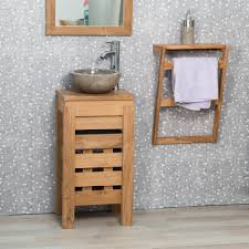 Petit Meuble Salle De Bain Wc Zen En Teck 40cm En 2020 Meuble Salle De Bain Petit Meuble Petit Meuble Wc