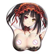 Hentai Mousepad Date A Live Kurumi Tokisaki Bulging nipples Anime Sexy  Oppai Aldult 3D Mouse Pad with Silicone Gel Wrist Rest