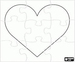 Ausmalbilder Herz Puzzle Zum Ausdrucken