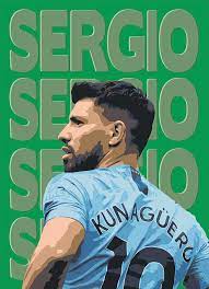 Pep guardiola has said sergio agüero will be out for a few weeks as he recovers from covid in a further blow to. Sergio Aguero Digital Art By Christian Stanyer