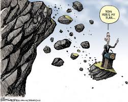 Climate Cliff Eclipse Now Cartoon falling off a cliff. climate cliff eclipse now