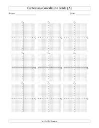 The 9 Per Page Cartesian Coordinate Grids Math Worksheet From The Graph Paper Page At Math Drills Com Coordinate Grid Cartesian Coordinates Coordinate Graphing
