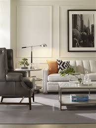 Vanguard Furniture Living Room With Accents Of Orange And Black With Leather Wing Chair Cheap Living Room Furniture Vanguard Furniture Furniture