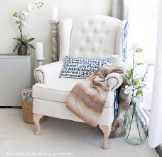 This wingback chair must be reupholstered. How To Reupholster A Chair The Budget Decorator