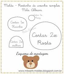 Cosed los dos trozos de fieltro en forma de árbol con hilo rojo, dejando abierta la parte inferior del tronco. Cara Oso Bear Felt Felt Crafts Patterns Felt Pattern