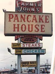 Farmer Johns Pancake House The Pancake House Bakersfield California Vintage Neon Signs