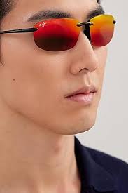 Buy Maui Jim Ho'okipa Asian Fit Sport Sunglasses, Black Matte/Hawaii Lava  Polarized, Medium at Amazon.in