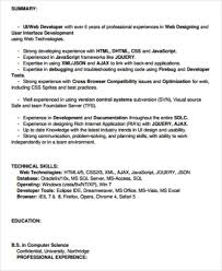 A front end developer must continually add to his skills because technology evolves at light speed; Free 7 Sample Front End Developer Resume Templates In Ms Word Pdf