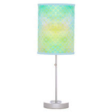 Beautiful Green Yellow Gradient Mermaid Scales Table Lamp Zazzle Com In 2020 Table Lamp Lamp Nursery Decor Green