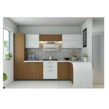 plywood l shaped modular kitchen, rs