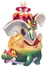 appletun, flapple, and gigantamax flappleappletun (pokemon) drawn by  hanaki_hana | Danbooru