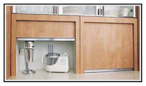 kitchen appliance cupboard with roller