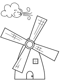 Adult and girl coloring page. Windmill Coloring Page 1001coloring Com