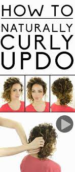 The curly hair with the space bun hairstyle will be such a perfect combination. Everyday New Fashion Styling Tips And Video Tutorial For A Naturally Curly Updo Naturalcurls Naturally Curly Updo Curly Hair Styles Hair Styles