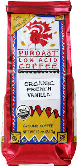 This low acid coffee uses 100% organic arabica beans made from indonesia and brazil. Puroast Low Acid Coffee Organic French Vanilla Ground Coffee 12 Oz Fred Meyer