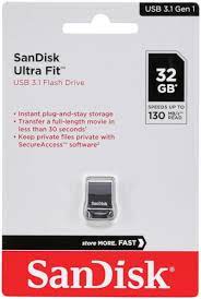 Ta niezwykle mała i cienka pamięć usb 3.1 zapewnia dodatkową pojemność umożliwiającą pendrive sandisk ultra fit umożliwia przenoszenie filmów pełnometrażowych w czasie krótszym niż 30 sekund* oraz oferują prędkość zapisu do 15 razy wyższą. Sandisk Ultra Fit Usb 3 1 Flash Drive 32 Gb Buy