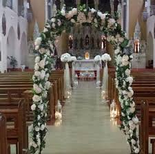 Church Decoration Package Shows St Mary Of The Angels Church Elegant Wedding Centerpiece Church Wedding Decorations Church Decor
