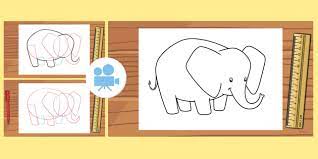 In this lesson, i will show you how to draw a cute character using simple shapes in only six easy steps. Free How To Draw An Elephant Art Animation Twinkl Go