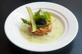 Vichyssoise Glacee Au Caviar De Hareng Et Tartare De Saumon La Cuisine A Quatre Mains