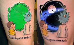 Some work in progress of a rick and morty 3d portal. Rick And Morty Tattoo Mit Green Screen Portal Https Www Serieslyawesome Tv Rick And Morty Tat Tatuaje Rick And Morty Tatuaje Piercing Disenos Para Tatuajes