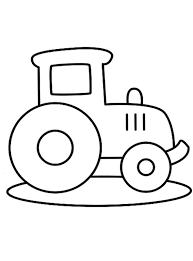 Moderne trekker kleurplaat voor tractor. Kleurplaat Trekker