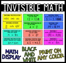 Invisible Math Posters By Joggin' Minds | Teachers Pay Teachers