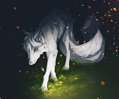 Anime wolf wolf artwork fantasy wolf wolf wallpaper black wallpaper mythical creatures art wolf love wolf pictures beautiful wolves. White Wolf Long Tail Creature Forest Grass Sad Sad White Wolf Anime 1000x835 Download Hd Wallpaper Wallpapertip