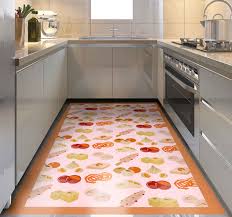 Try a backsplash of subway tile behind the kitchen sink and stove for a convenient clean yet modern look. Indian Cuisine Cartoon Kitchen Floor Tiles Tenstickers