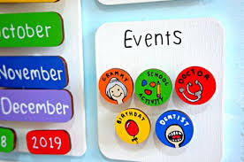 Kids Personalised Calendar Wooden Reward Chart Chores