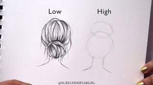 Surelysimple How To Draw High Vs Low Bun Hair Drawing Art Journaling Youtube How To Draw Hair Drawing Hair Braid Hair Illustration