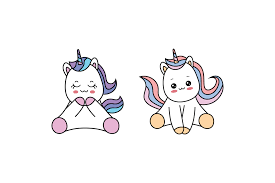 Download Unicorn Illustration Vector Kawaii Set Graphic By 1tokosepatu Creative Fabrica SVG Cut Files