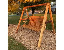 Fire pits & outdoor fireplaces. Red Cedar Royal Highback Porch Swing