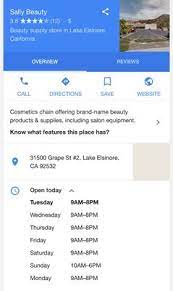 Sally beauty supply · 1140 kuala st. Sally Beauty Supply 31500 Grape St Lake Elsinore Ca Beauty Salons Equipment Supplies Mapquest